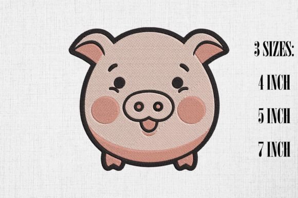 Cute Pig Embroidery Design: A Holiday Shop Essential