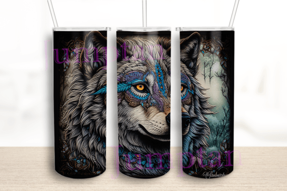 Evaluating Embroidery Wolf 20 Oz Tumbler Wrap for Etsy