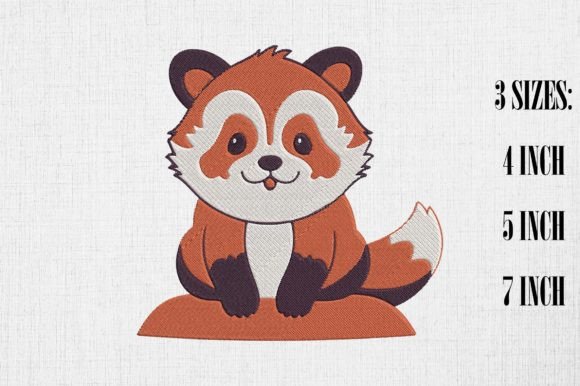 Review: Cute Red Panda Embroidery Design