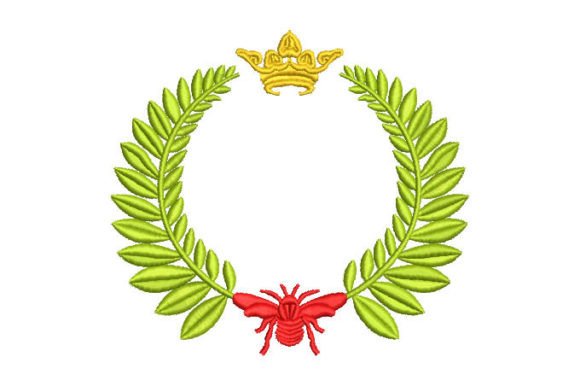 Review: Green Wreath of Leaves with Butterfly Embroidery