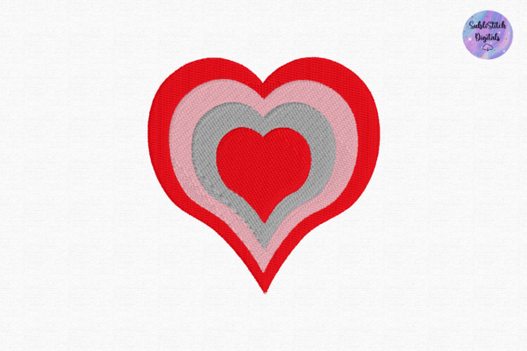 Reviewing Retro Heart Embroidery Design for Apparel